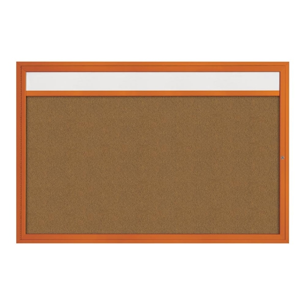 Hinge-less Radius Corkboard, 36"x36", Satin Alum Frame/Burgundy